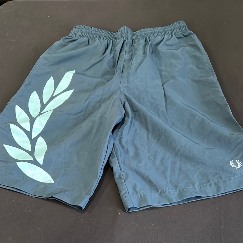 Fred Perry Teal Mesh-Lined Shorts